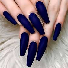 Classic french tips are evergreen. Fabulous Matte Dark Blue Long Coffin Shaped Nails Coffinnails Mattenails Darkbluenails Longnai Ongles En Acrylique Bleus Ongles En Acrylique Ongles Violets