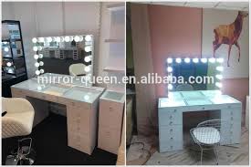 From hollywood vanity mirrors with lights to wood farmhouse wall mirrors, there is a mirror to refresh every bathroom. Hot Sell Excellent Quality Mdf Glossy Painting Lighted Makeup Vanity Table Bedroom Dresser With Led Lighted Makeup Mirror Buy Beauty Store Makeup Vanity With Lighted Mirror Modern Vanity Table With Vanity Makeup