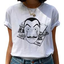Tu web para comprar y personalizar camisetas online. Camiseta Harajuku De La Casa De Papel Para Mujer Camiseta Con Estampado De La Casa De Papel Hip Hop Camisetas Aliexpress