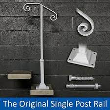 Steel Handrail Single Post Railing Kit Welding Projects Diy Welding Welded Metal Projects