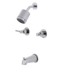 Concord 2 Handle Tub And Shower Faucet With Rough In Valve Trim And Diverter Tub And Shower Faucets Shower Tub Kingston Brass
