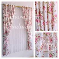 Jadi intinya kamar tidur menyimpan privasi seseorang. Jual Gorden Blackout Shabby Chic Motif Bunga Rose Pink Tirai Jendela Pintu Minimalis Dekorasi Kamar Mewah Di Lapak Dekorapi Bandung Bukalapak
