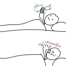 Acknowledging Common Experiences Texting In Bed Drop Phone On Face Meme Research Discussion Know Your Meme