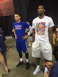 But is he really that tall? 6 10 240lb Ben Simmons Standing Next To Joel Embiid Nba