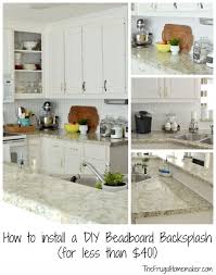 This second project is another easy to do project for a kitchen wall. How To Install A Diy Beadboard Backsplash Kitchen Makeover The Frugal Homemaker
