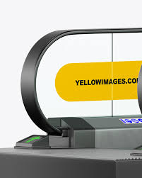 Download Escalator Mockup In Indoor Advertising Mockups On Yellow Images Object Mockups PSD Mockup Templates