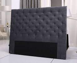 tete de lit capitonnee king 140 160cm velours gris tete de lit capitonnee meuble chambre decoration interieure