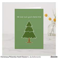 Christmas Valentine Geek Chemis Tree Pun Holiday Card Zazzle Com Holiday Design Card Tree Puns Holiday Cards