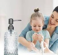 Glass Foaming Soap Dispenser - 19x7x7cm Refillable Foam Pump Bottle for  Hand Soap/Body Wash, Leak-Proof, Space-Saving for Bathroom & Kitchen，White