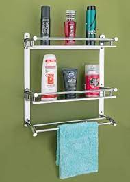 It's sleek, modern, & looks cool in any room, too! Smart Slide Classic Stainless Steel Multipurpose Rack 3 Tier Bathroom Shelf With Towel Holder Bathroom Stand With Towel Rod Bathroom Accessories Stainless Steel Wall Shelf Price In India Buy Smart Slide Classic Stainless