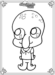 Bob Esponja Para Colorear Calamardo