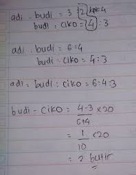 Check spelling or type a new query. Perbandingan Banyak Kelereng Adi Dan Budi 3 2 Sedangkan Perbandingan Banyak Kelereng Budi Dan Ciko Brainly Co Id