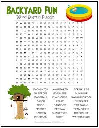 backyard fun word search puzzle print it free