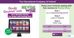 Edco Ireland On Twitter Keep Your Revision Going With Free Access To Revise Wise Go To Https T Co 24gcbsax9x Log In And Enter Either Code Below To Add The Edco Revise Wise Books To