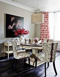 Traditional Dining Room With Tribal Print Accents The Room Edit Printed Chair Living Room Zebra Dining Room Zebra Dining Room Chairs