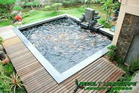 Jasa Pembuatan Kolam Ikan Koi Minimalis Di Surabaya Kolam Ikan Pertamanan Belakang Rumah Aquaponics