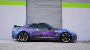 Nissan Gtr Galaxy Studiya Dizajna Trafaret Tatu Nissan Gtr Car Wrap Galaxy Car