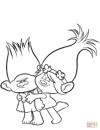 branch poppy from trolls coloring page free printable pages s maya l&#x00027;abeille coloriages en ligne