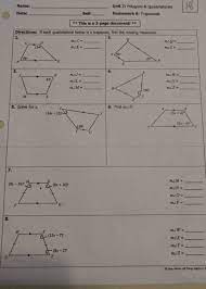 In the image attached you can find the unit 7 homework. Unit 7 Polygons Quadrilaterals Homework 4 Anwser Key Rhombi And Square Pptx Name Date Bell Unit 7 Polygons Quadrilaterals Homework 4 Rhombi And Squares I This Isa 2 Page Document