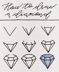 How To Draw A Diamond Diamond Drawing Cute Easy Drawings Easy Drawings