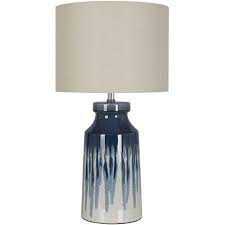Better Homes And Gardens Large Drip Ceramic Lamp Walmart Com In 2020 Ceramic Lamp Blue Lamp Lamp