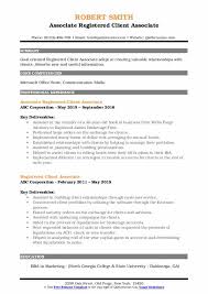 registered client associate resume