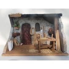 Carpinteria Belen Navidad Corcho Predisenado 42x25x29 Cm Casas Para Belenes Belenes Belenes De Navidad