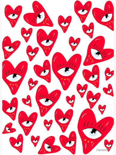 heart eyes aesthetic Art Board Print