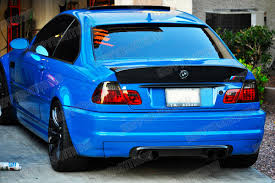 Aggressive new look,extremely light and rigid 4. 01 06 Bmw E46 Coupe 2d Carbon Fiber Csl Rear Trunk Spoiler Fit M3 Ebay