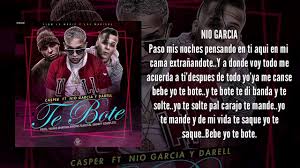 Nio garcía adlı sanatçının te boté (feat. Casper Te Bote Feat Nio Garcia Darell Letra Youtube