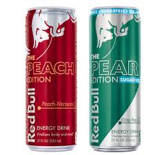 New Red Bull Flavors Peach 038 Sugarfree Pear Red Bull Red Bull Drinks Flavors