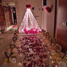 How to decorate table for husband birthday. Canopy Decoration At Home For Anniversary And Birthday Surprise Cartloon Event