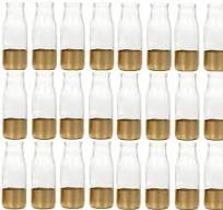 Amazon.com: Hosley Juego de 24 botellas de vidrio dorado de ...