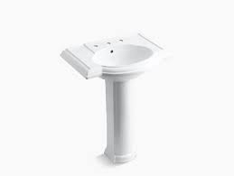 The average price for kohler pedestal sinks ranges from $40 to $2,000. K 2294 8 Devonshire Pedestal Sink With 8 Inch Centers Kohler