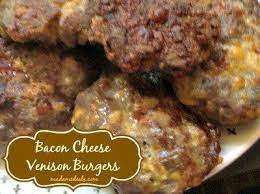 Bacon Cheese Venison Burgers Real Advice Gal Recipe Venison Burgers Venison Recipes Deer Recipes