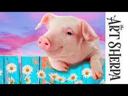 Youtube The Art Sherpa Painting Art Lesson Pig Painting