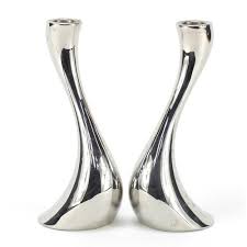 Iron pillar candle holder modern style 9.6 inches tall for a 3x3 pillar candle. Lot Art Pair Of Modernist Georg Jensen Candle Holders Each 20cm Hig