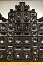 Stacked Speakers Preferably For Show Mixed Sizes Colours Broken Even Speaker Drawing Wall Of Sound Speaker Box Design