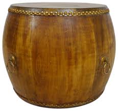 They were invented as a practical solution to help accommodate drummers into small spaces. Natural Wood Drum Coffee Table Asian Coffee Tables By Design Mix Furniture Houzz