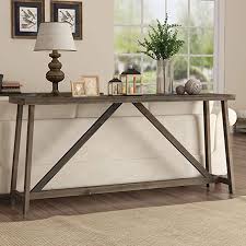 Amazon Com Tribesigns 70 9 Inches Extra Long Sofa Table Solid Wood Behind Couch Table Rustic Console Ta In 2020 Sofa Table Design Long Sofa Table Rustic Sofa Tables