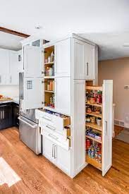 75 Small Kitchen Solutions To Make Them Brighter And Space Savvy Small Kitchen Solutions Transitional Kitchen Design Small Kitchen Cabinet Storage