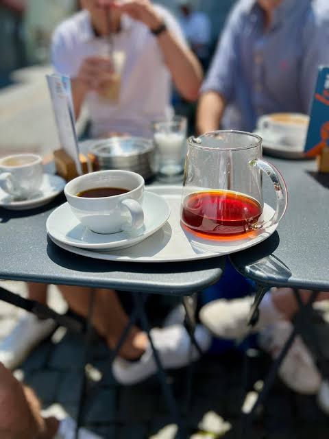 Pour-over brewing of rare Geisha coffee, AI generated