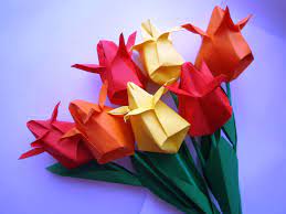Цветы оригами из бумаги