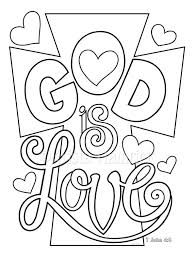 These are great for saying happy birthday or for mother's day. God Is Love Love One Another 2 Coloring Pages For Children Etsy