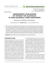 Formulation of hand sanitizer gel. Pdf Comparative Evaluation Of Efficacy Of Alcoholic Vs Non Alcoholic Hand Sanitizers