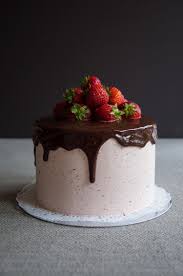 Strawberry And Chocolate Cake Cake Homemade Milk Chocolate Drip Cakes
