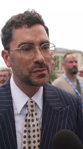 Dan Levy Reactions at Brussels Smurfs Premiere