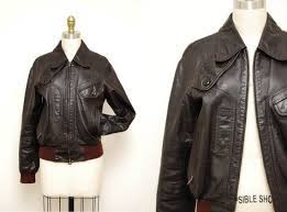 Vintage Chocolate Brown Leather Bomber Jacket 70s Leather Etsy Brown Leather Bomber Jacket Leather Bomber Jacket Leather Bomber