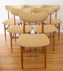 Mid Century Modern Set Of 6 Upholstered Dining Chairs Midcentury Modern Dining Chairs Dining Chairs Modern Dining Chairs