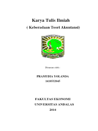 Contoh kata pengantar skripsi dan makalah sederhana tahu. Karya Tulis Ilmiah
